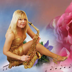 Krassimira Darmangeat mit ihrem Goldensax